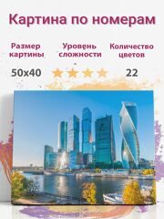 Картина по номерам города Москва Сити